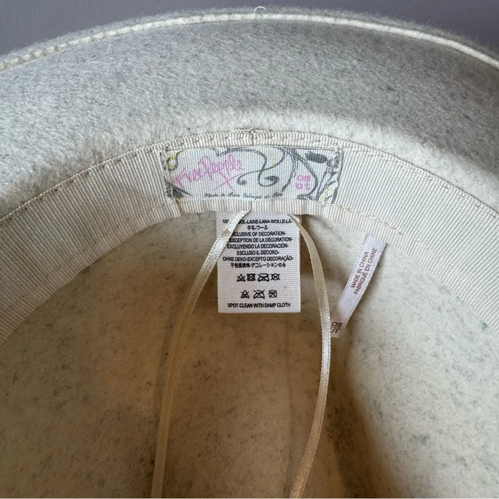 Free People Women’s Wythe Leather Band Felt Fedora Hat One Side‎ - Image 2