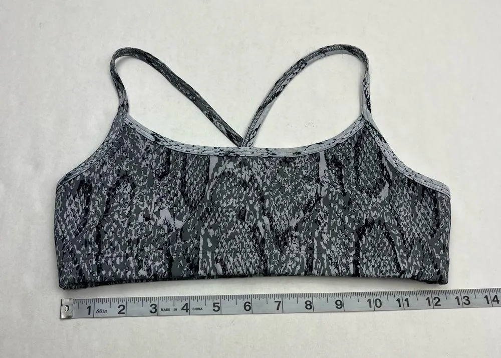 Beyond Yoga Snake Print Womens SZ Small Grey Gray Sports Bra Athletic *TINY FLAW - Image 9