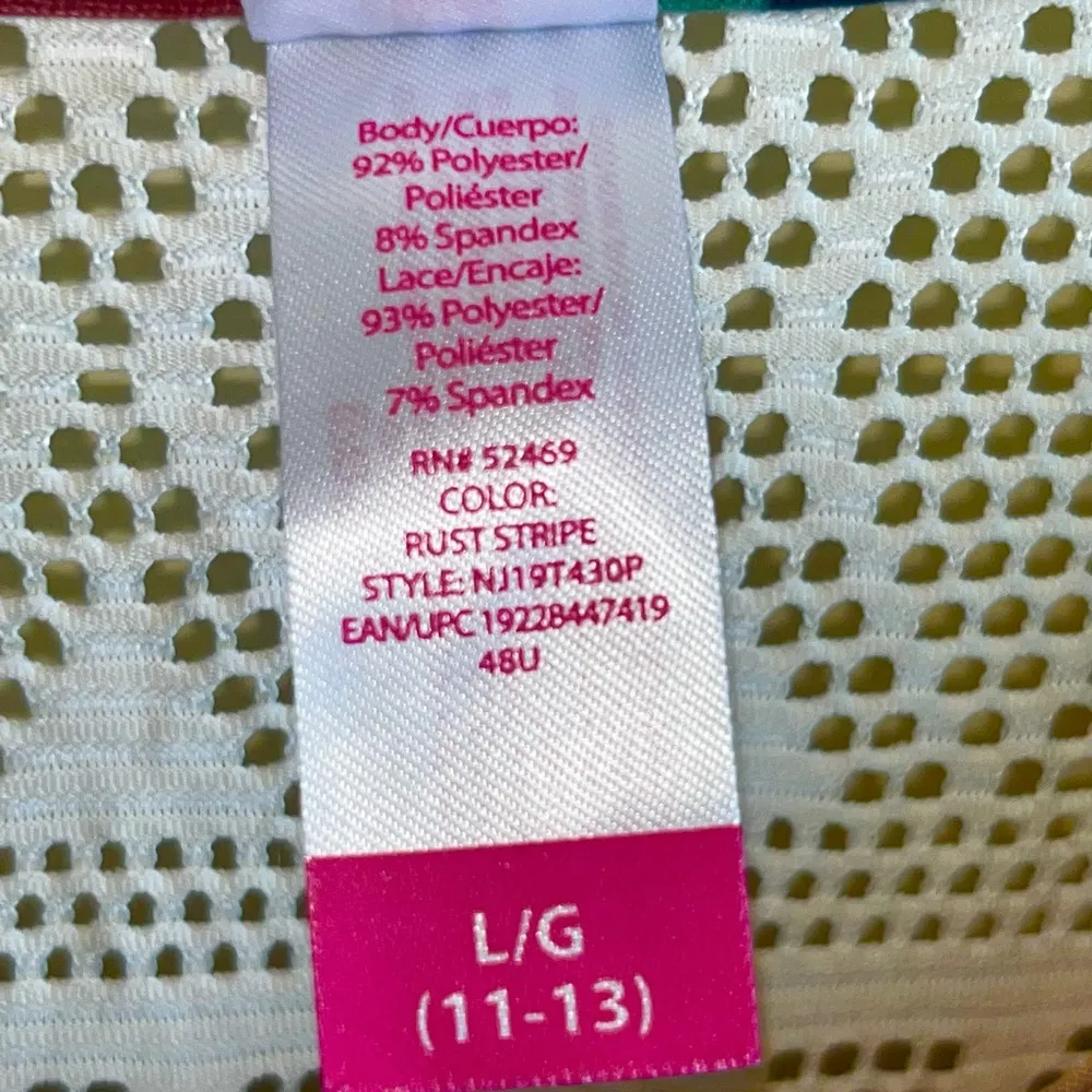 No Boundaries Juniors' Lace UP Dress with Crochet Back, Rust Stripe Boho - Large - Image 12