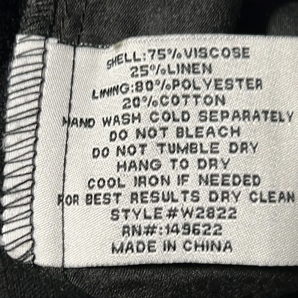 Walter Baker Sophia Jogger Black Linen Blend Mid Rise Travel Pants Size M NWT - Image 8