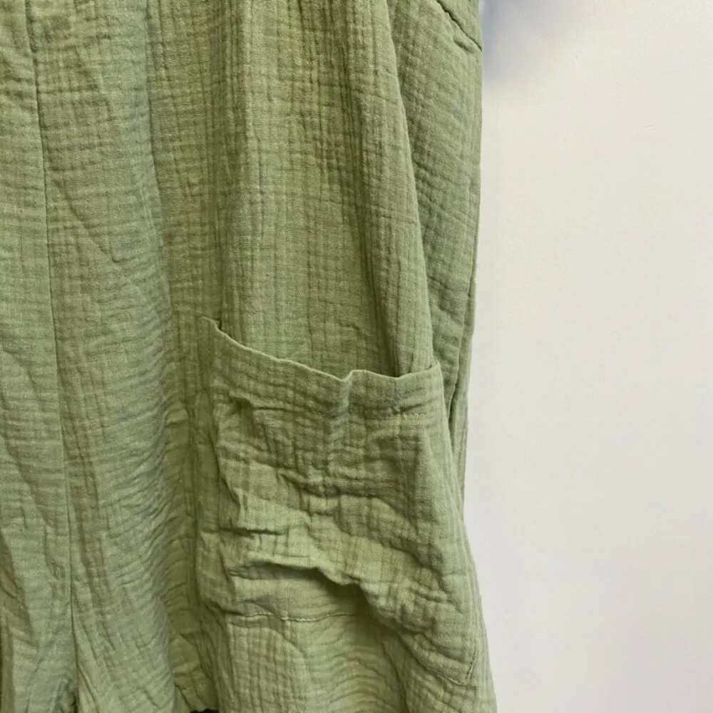 NWT Emery Rose Green Gauze 100% Cotton Romper Size XL - Image 3