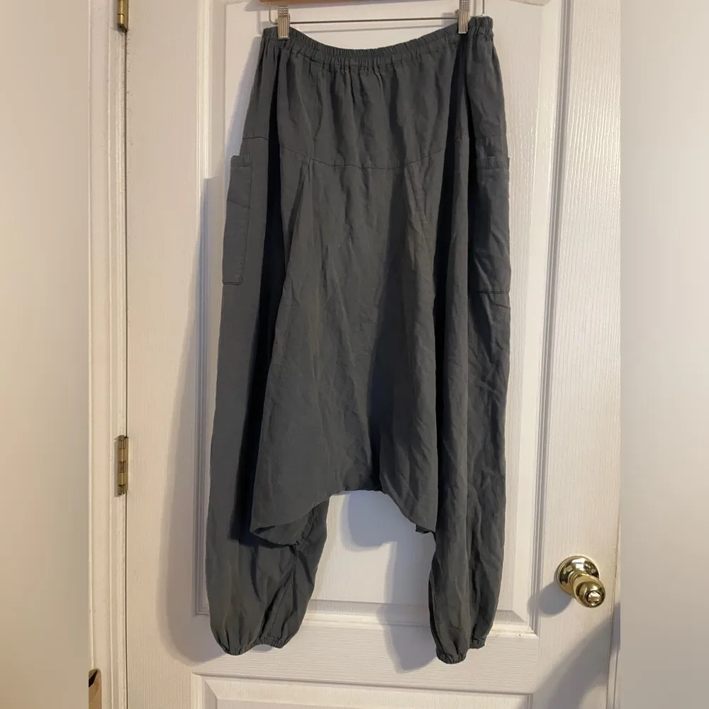 Candy Husky Grey Parachute Hammer Pants One Size Casual Dance Grunge Hippie Y2K Gray - Image 2