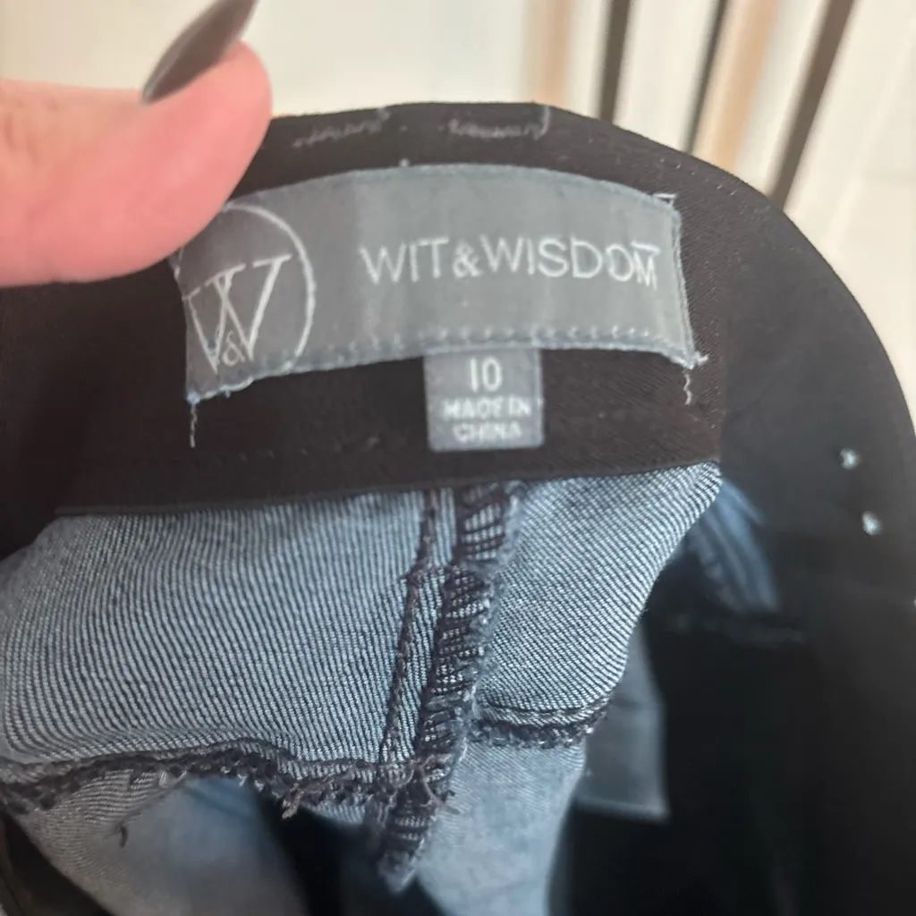 Wit & Wisdom Jeans Skinny Dark Wash Tummy control high rise casual minimalist Blue Size 10 - Image 3