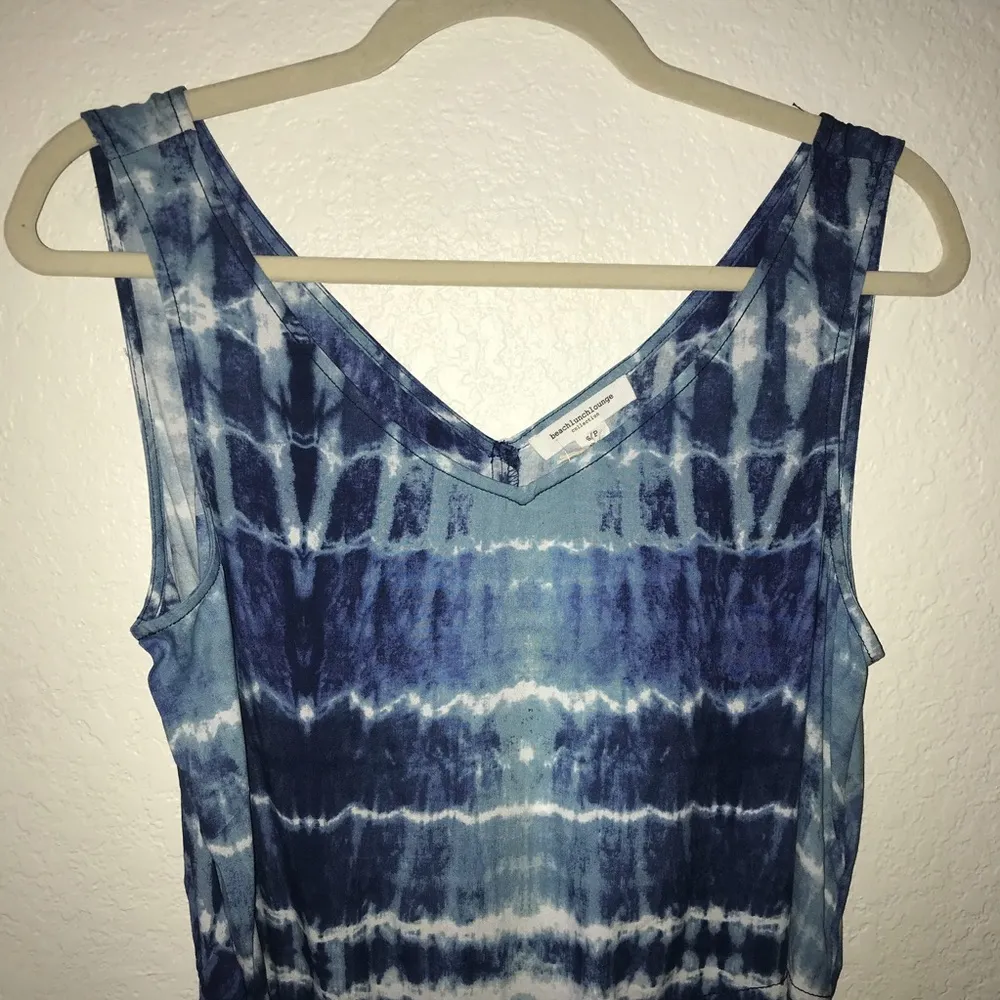 BeachLunchLounge Dress Blue & White Tie-Dye Maxi Dress Sz S Small NWT - Image 7