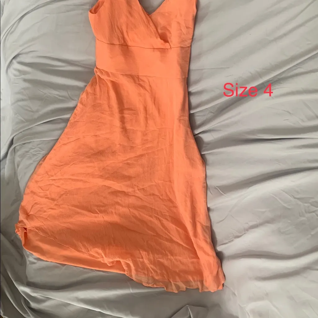 J.Crew Chiffon Dress Soft Lightweight Peach/Apricot Size 4 - Image 10