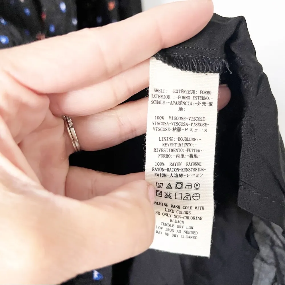 Free People Smocked Floral Celestial Star Skater Mini Dress in Black - Image 7