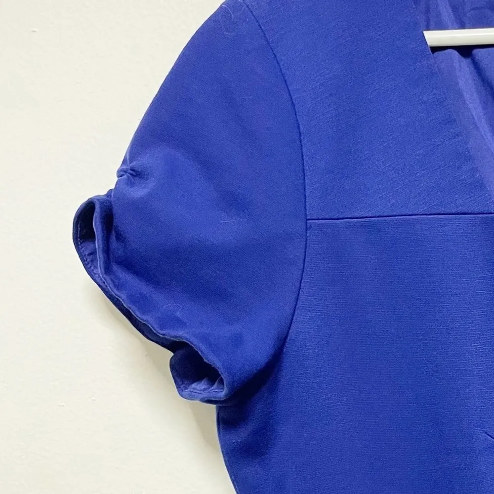 Tahari Blue Short Sleeve Knee Length Dress - Image 5