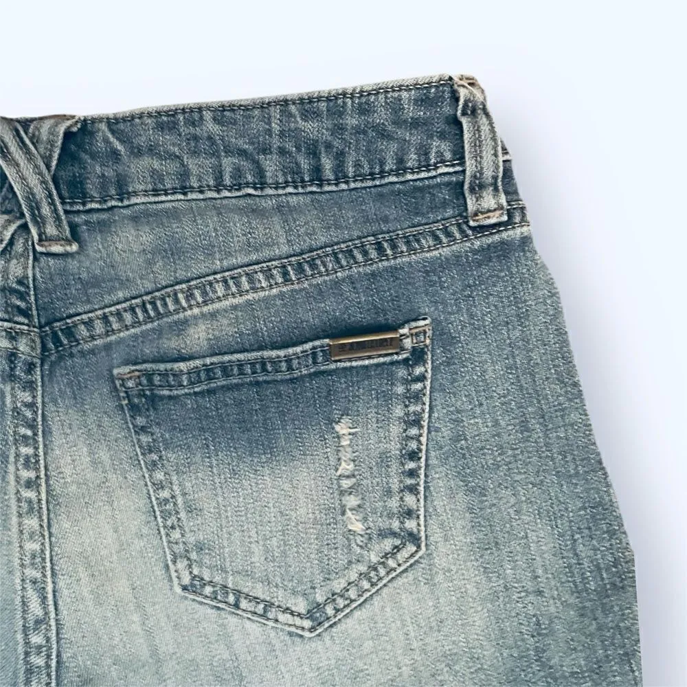 Jennifer Lopez Low Rise Bermuda Cutoff Style Jean Shorts Medium Blue Denim 0 - Image 2