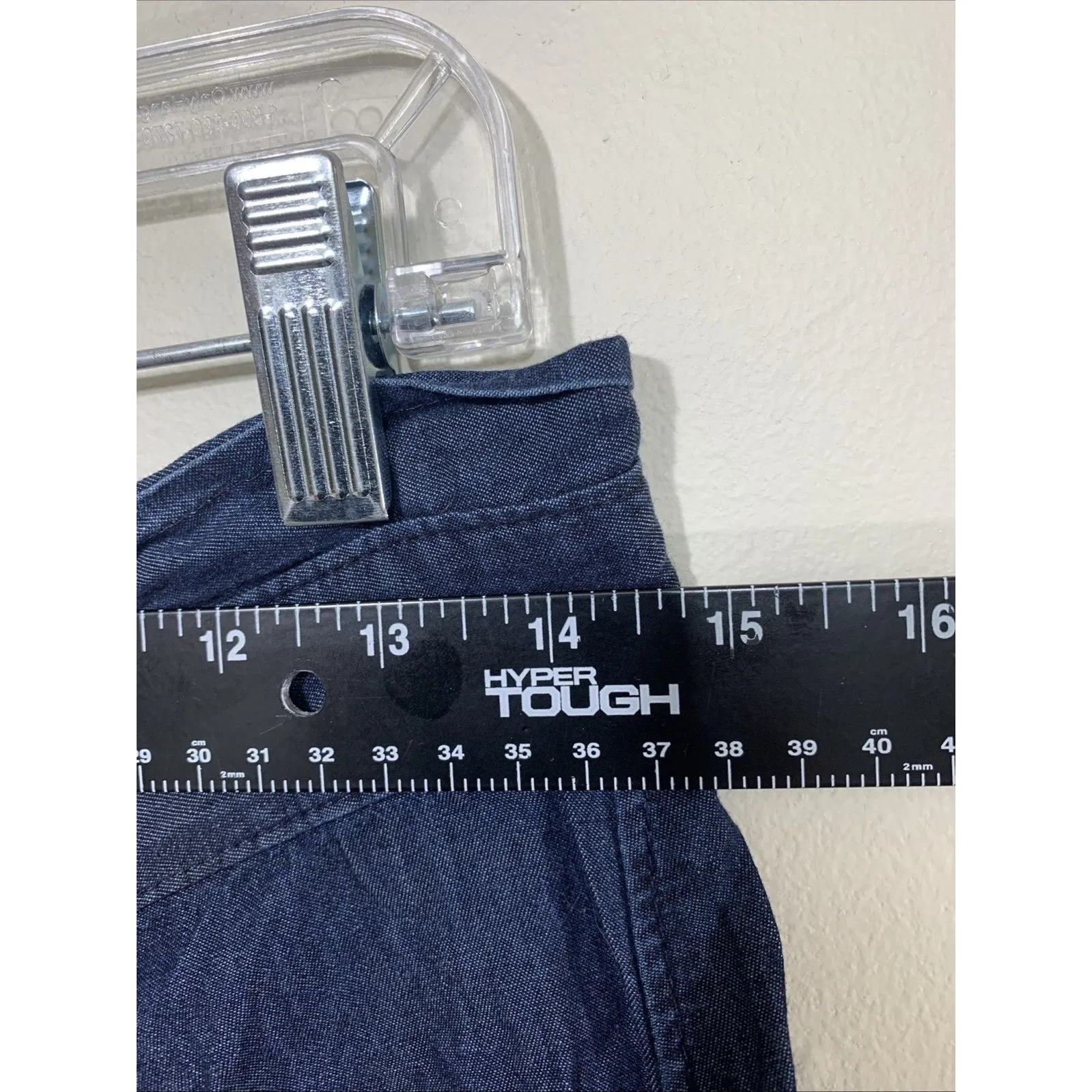 Express Extreme High Rise Denim Shortie Shorts Size M Medium Button Front. - Image 3