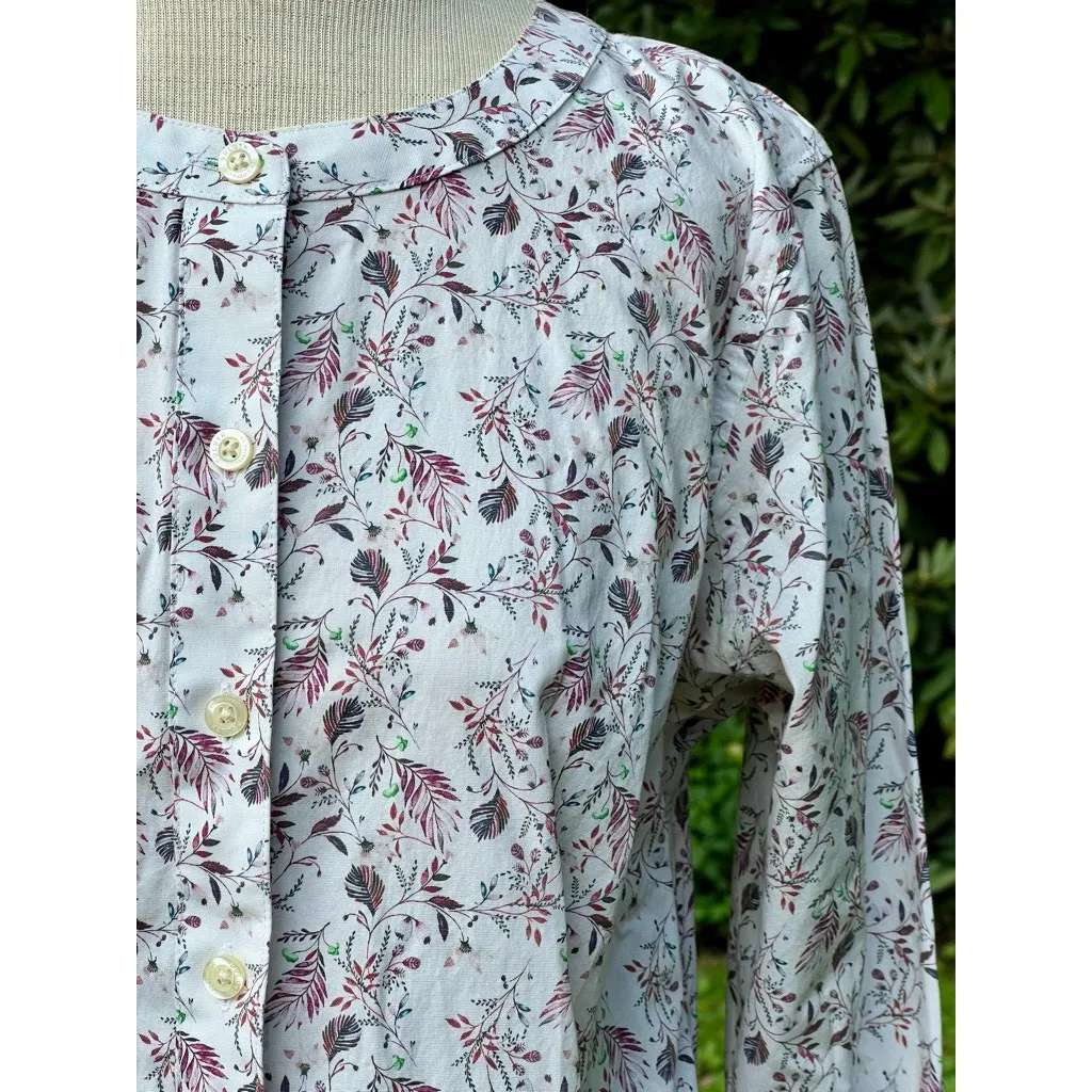 Women's Duluth Trading Collarless S No Gap Button Front 3/4 Sleeve Tunic - Image 2