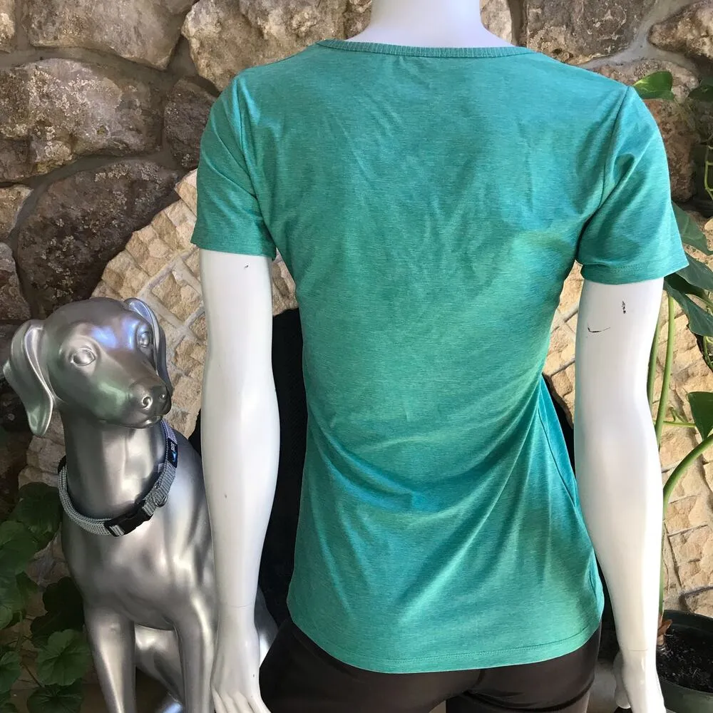 Eddie Bauer Green Short Sleeve Athletic Shirt Women's Size Small - Image 3