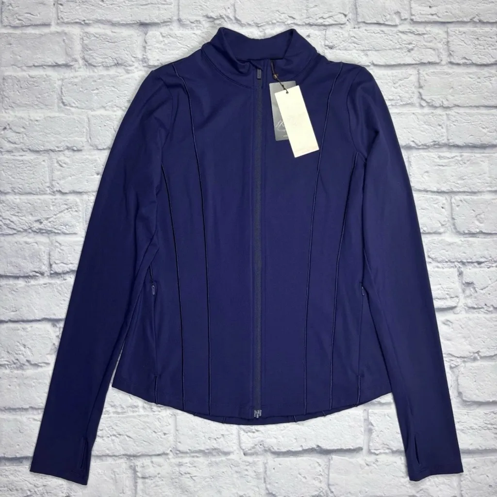 CALIA Women's Inspire Full Zip Workout Jacket Opulent Blue Medium NWT - Image 5
