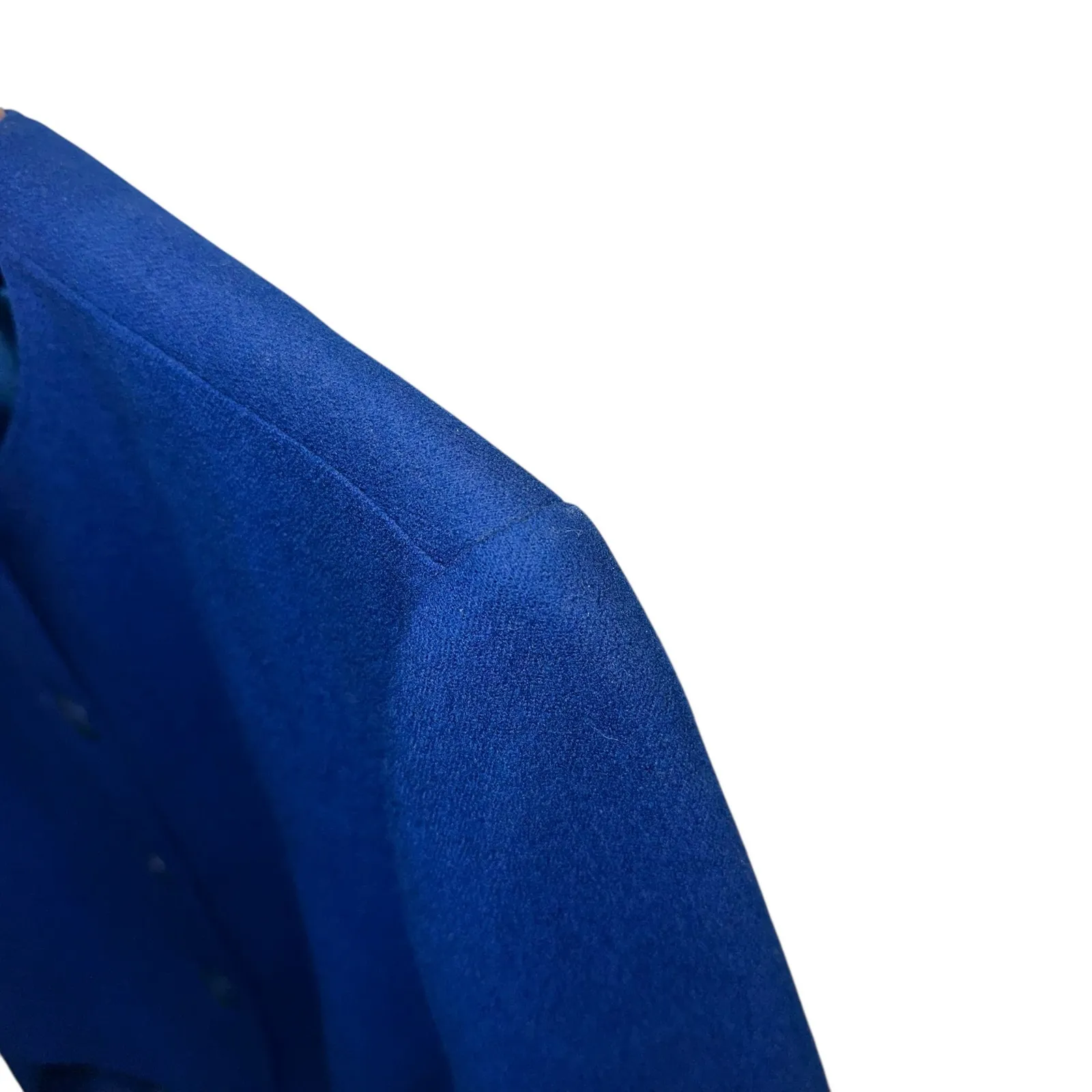 Pendleton Vintage Royal Blue Cropped Virgin Wool Button Front Jacket Petite - Image 9