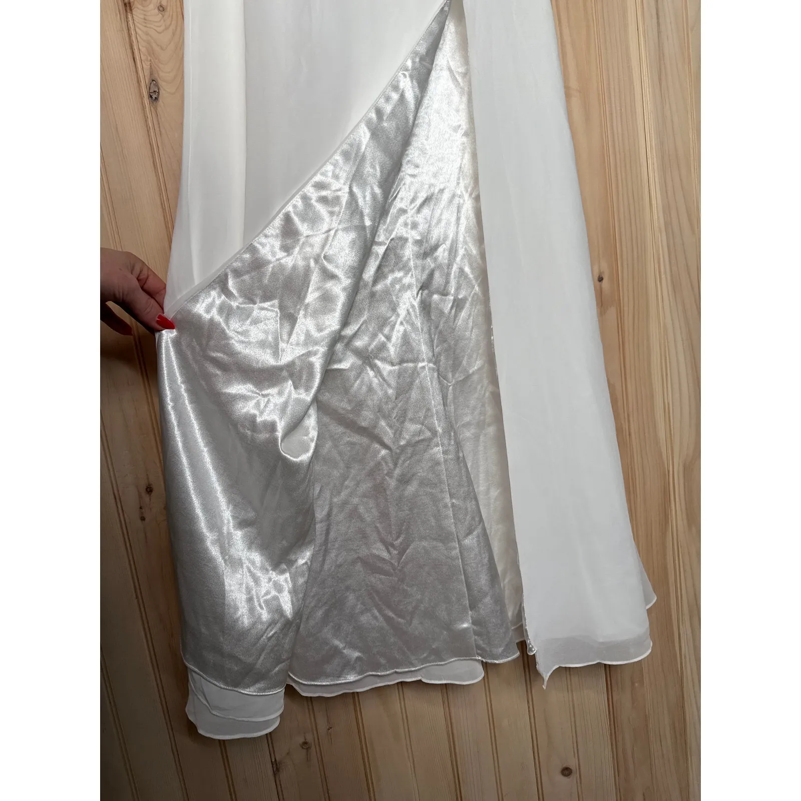 NWT Lulus Captured Your Heart White Halter Maxi Dress Wedding Bride Bridal Sze S - Image 6