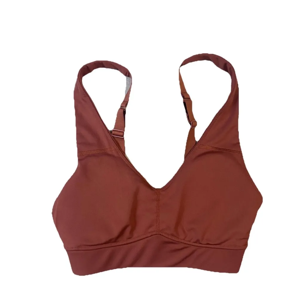 Fabletics All Day Everyday Sports Bra Womens Large XS Burgundy Activewear - Image 5
