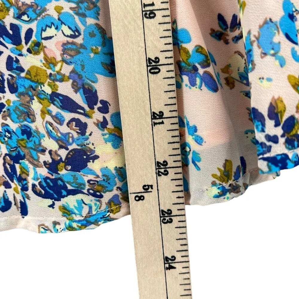 Lucca Couture Top Women XS Orange Blue Floral Lace Tank Cami Adjustable Coquette - Image 7