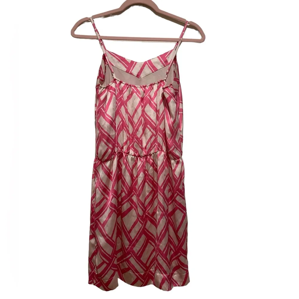 NEW COLLECTIVE CONCEPTS PINK IVORY WHITE THIN ADJUSTABLE STRAP MINI DRESS M - Image 3