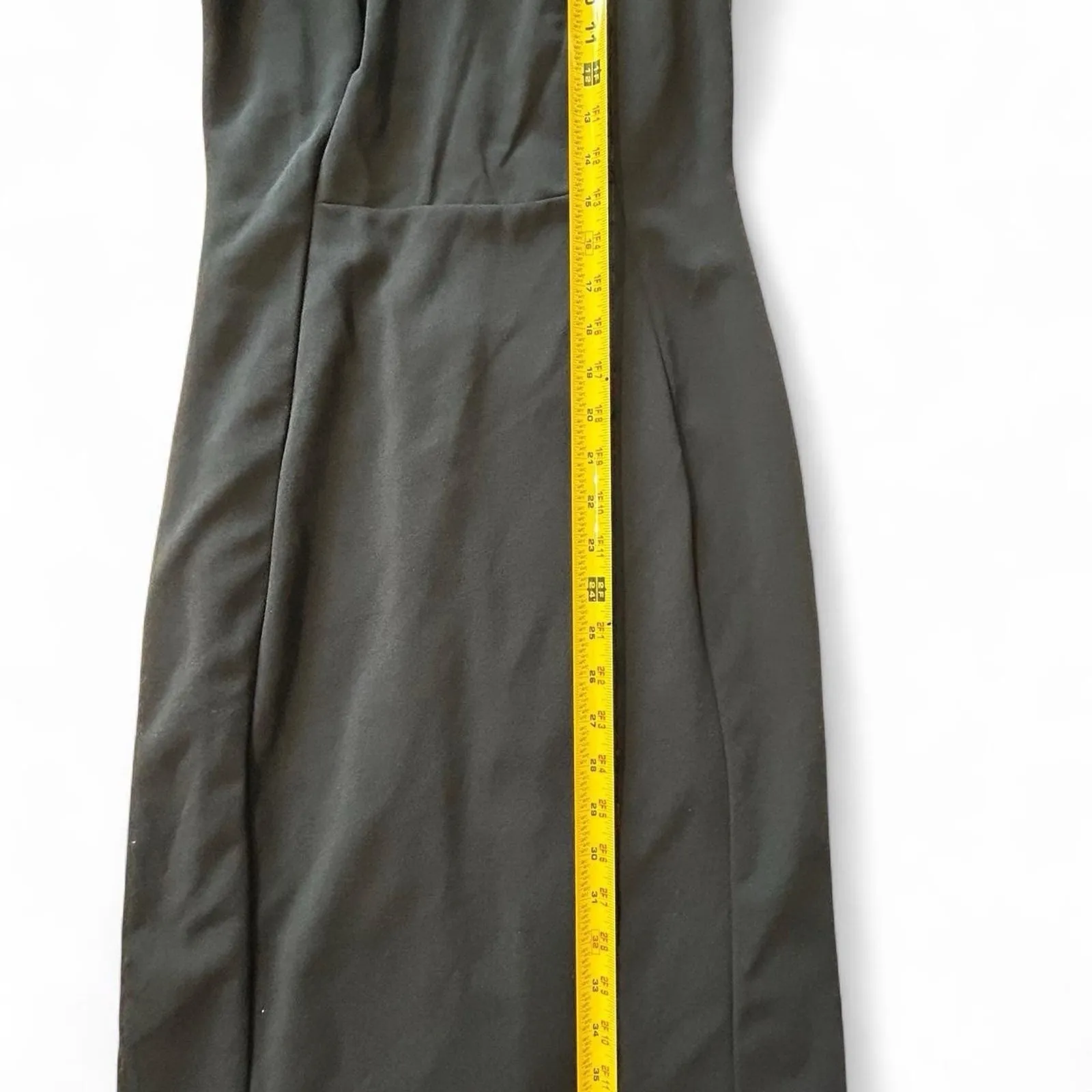 Calvin Klein Black Sleeveless Sheath Dress with Bow Detail Size 8 - Image 8