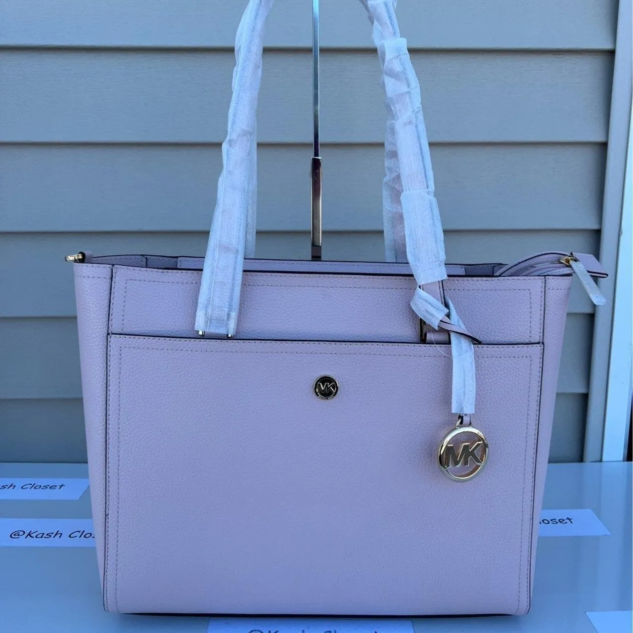 Michael Kors Powder Blush Maisie Tote 3 In 1 Large Leather Purse - Image 3