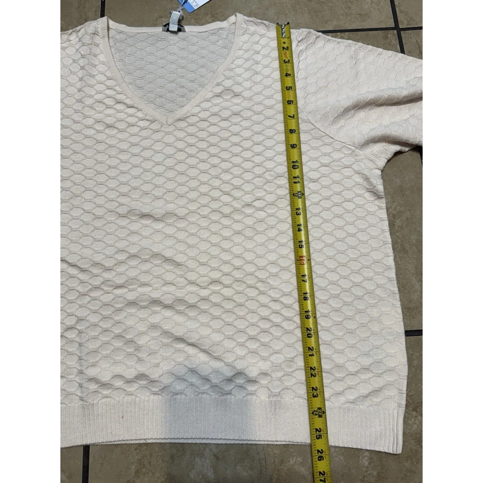 Ella Moss Women's Elbow Sleeve Shirt/Sweater Lightweight, Size-3X, Cream New - Image 8