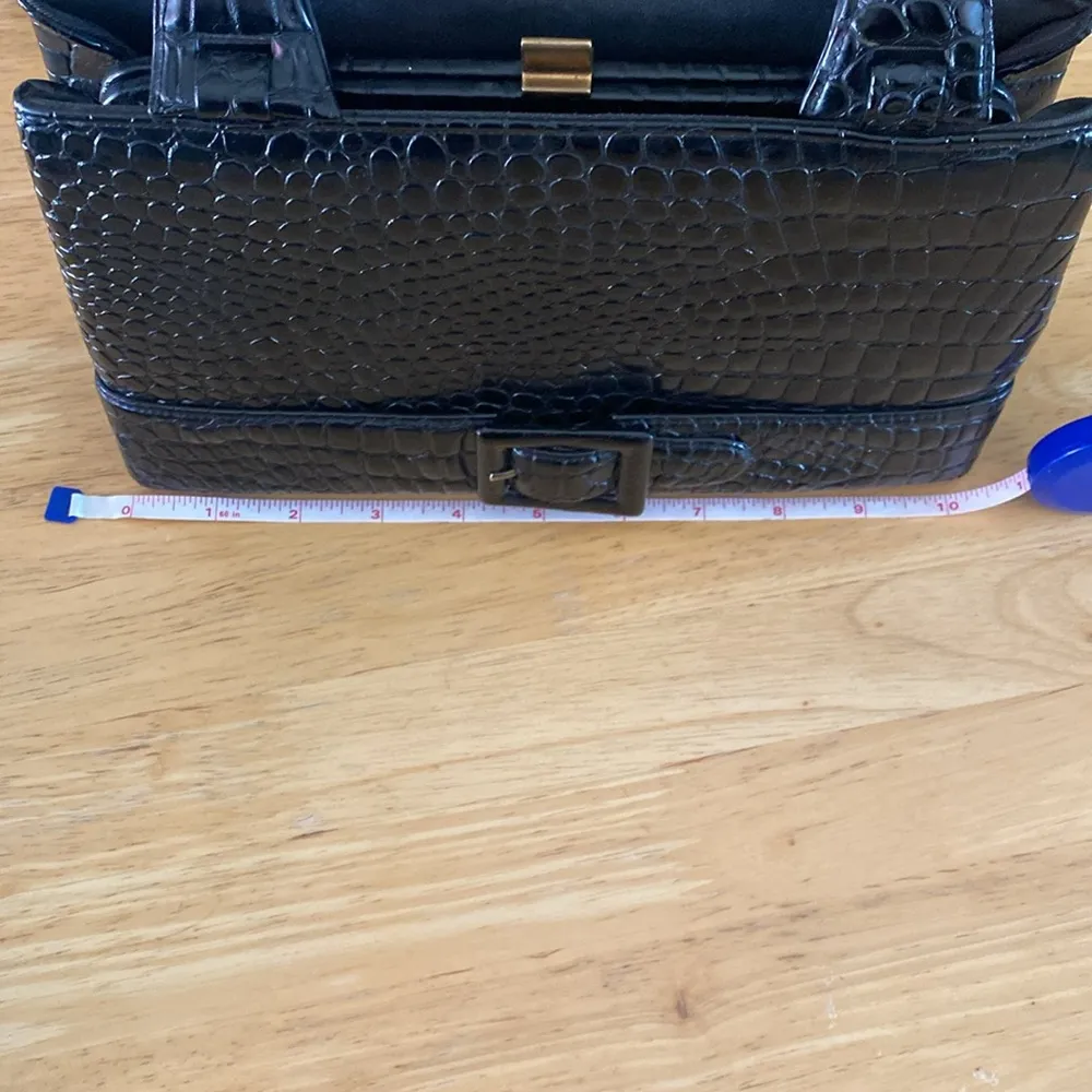 VINTAGE 1950s I. MAGNIN & CO RENDEL ALLIGATOR HAND BAG rare Brown - Image 12