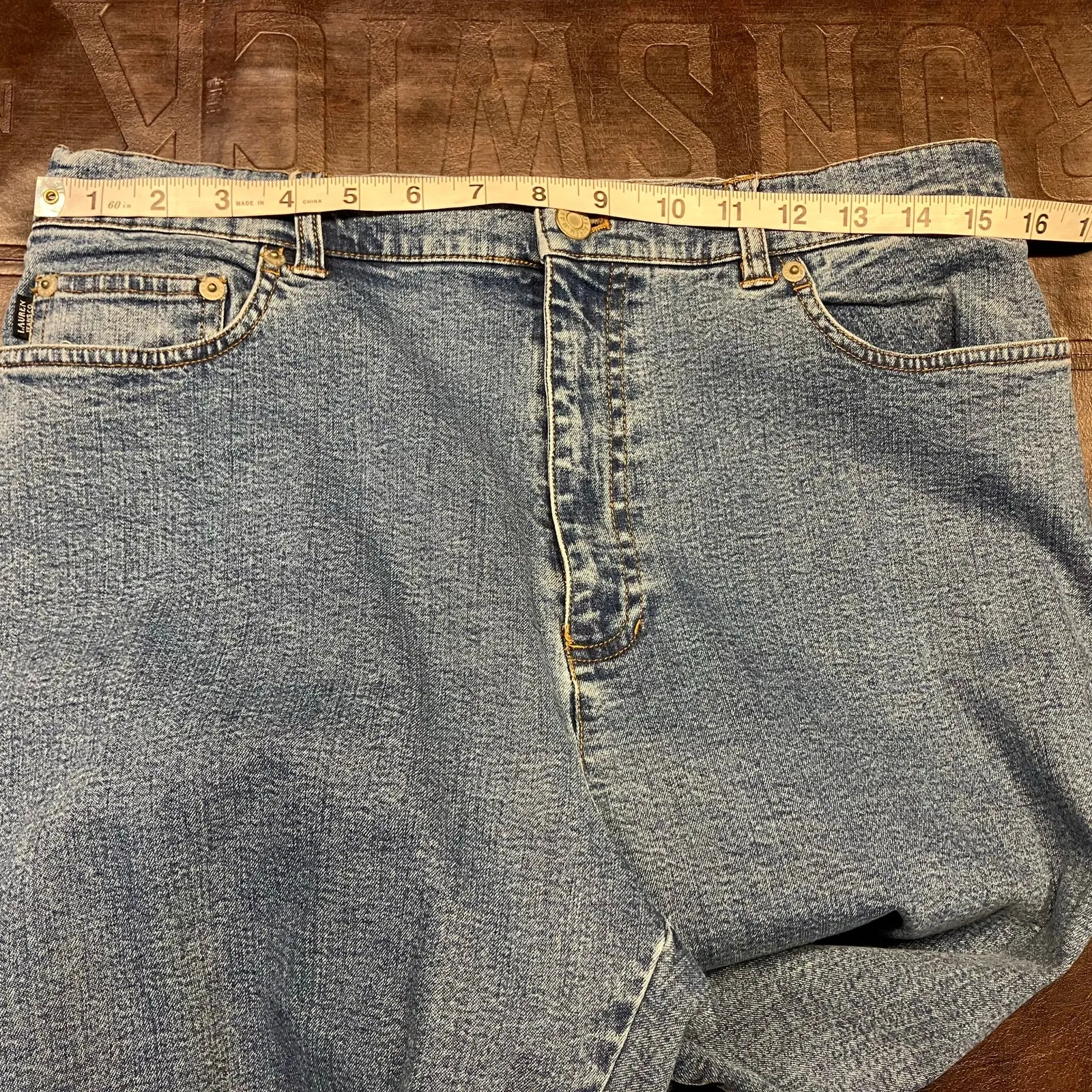 Vintage Lauren Ralph Lauren Petite Jeans Y2K‎ High Rise Tapered Mom Denim 14P - Image 13