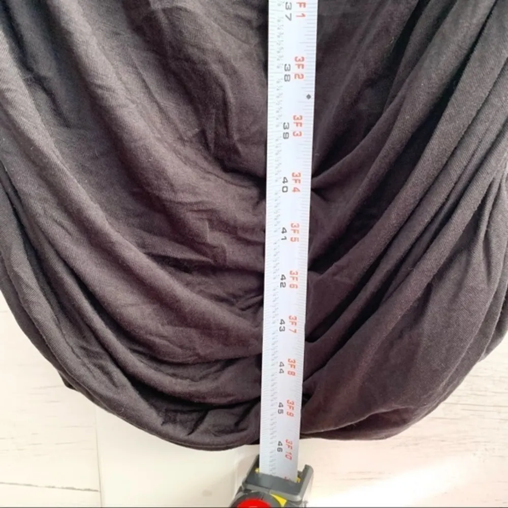 Good American Black Ruched Midi Dress - Image 14