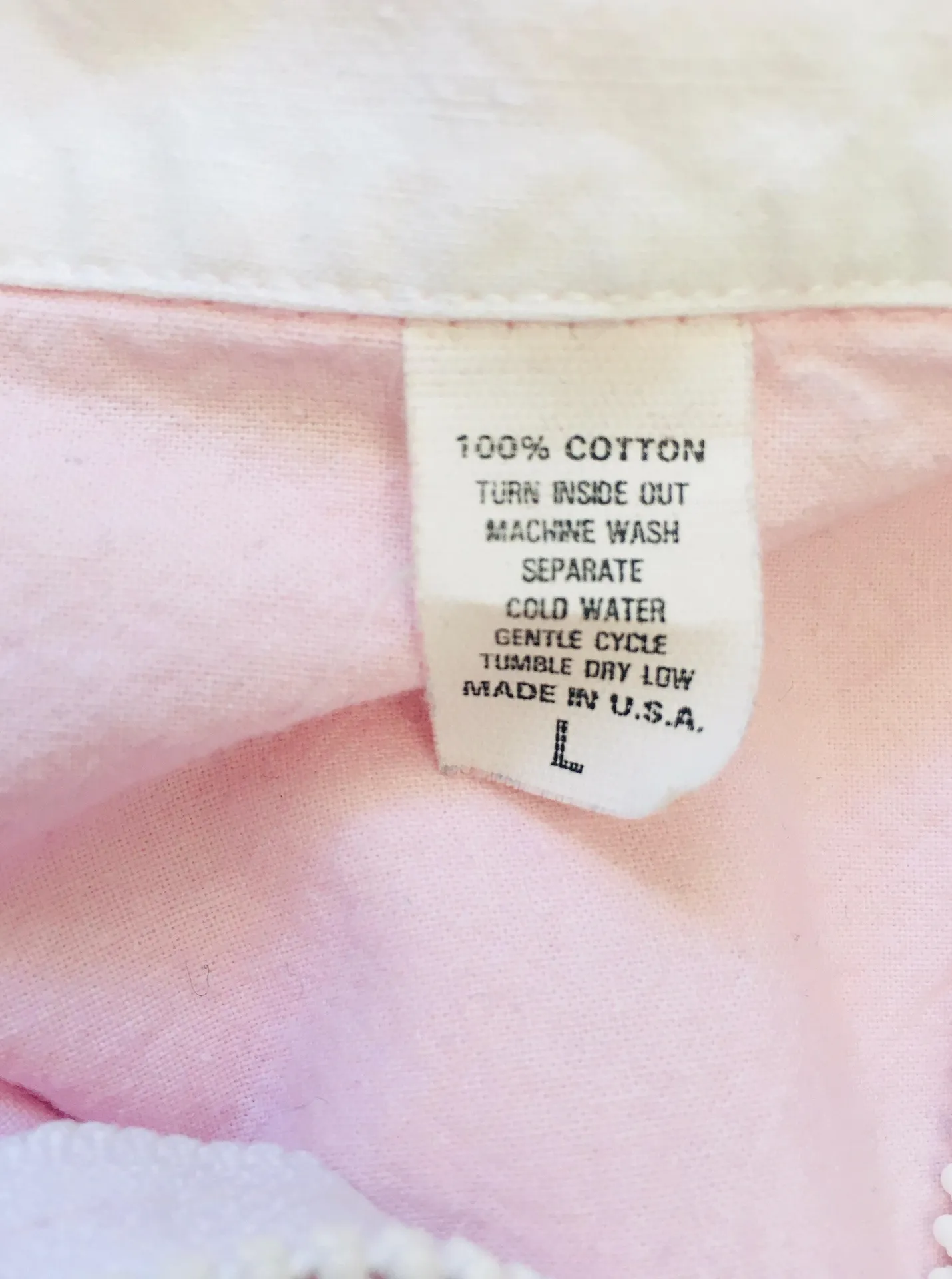 Vintage California Beach 3/4 Zip Pullover White Size L - Image 10