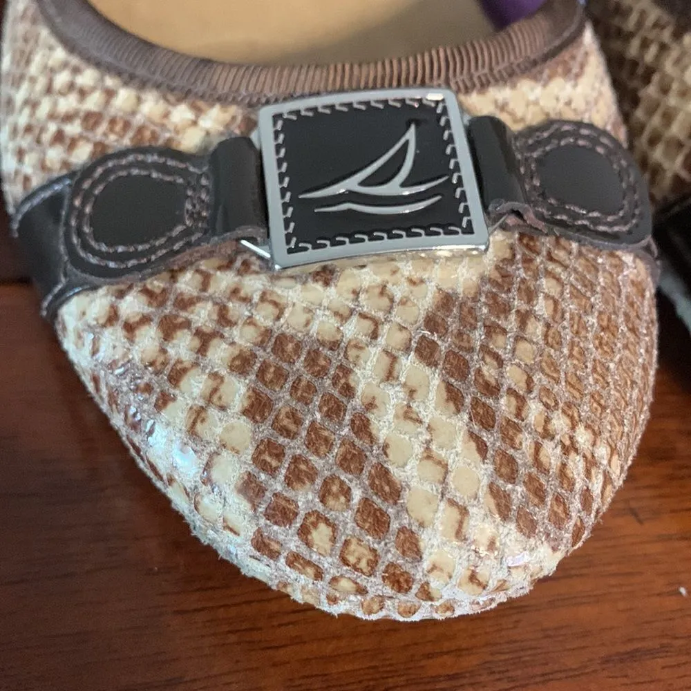 Sperry brown Snakeskin Ballet shoes size 8.5 - Image 8