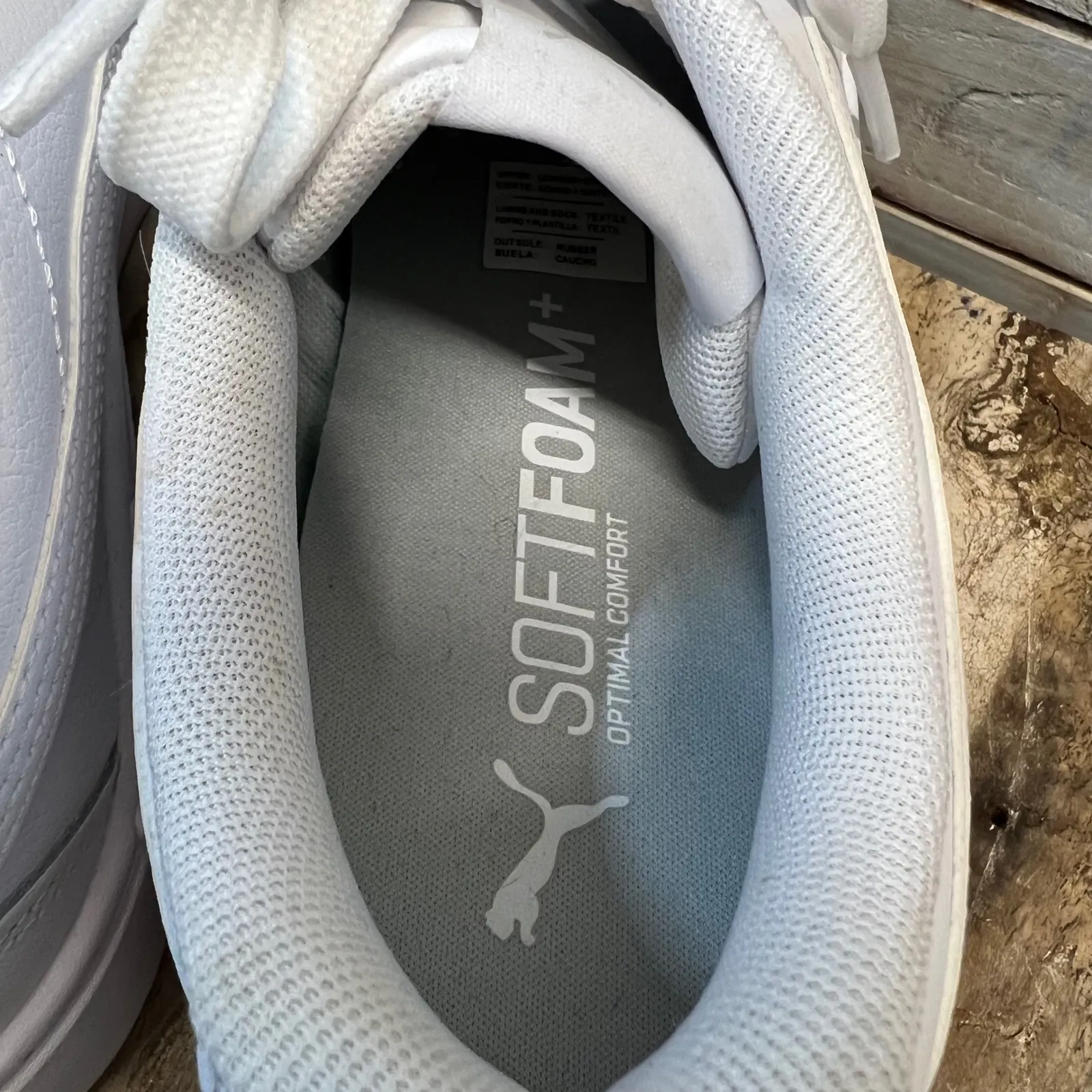 PUMA Carina 2.0 White Leather Platform Sneakers SoftFoam Comfort Women's 8.5 - Image 7