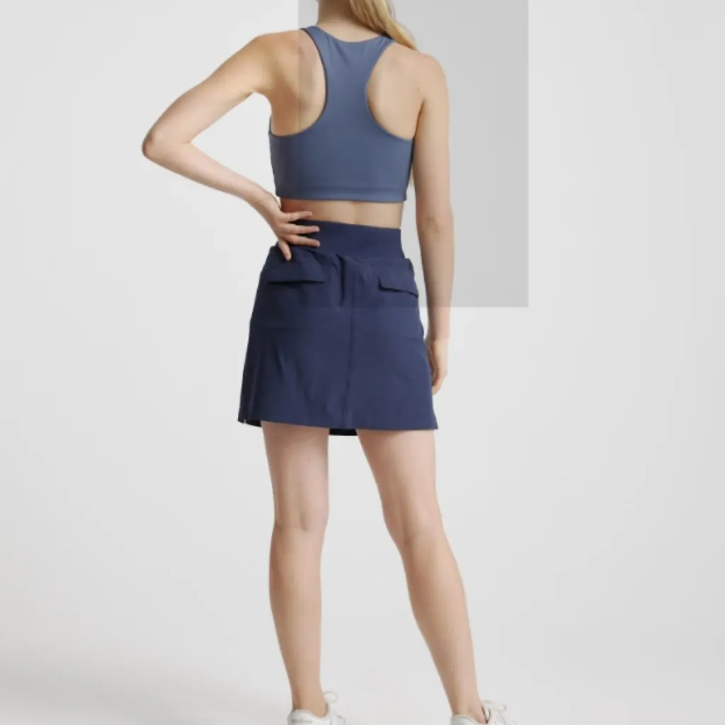 Quince athletic skort navy size small tennis golf pickleball workout sustainable - Image 2