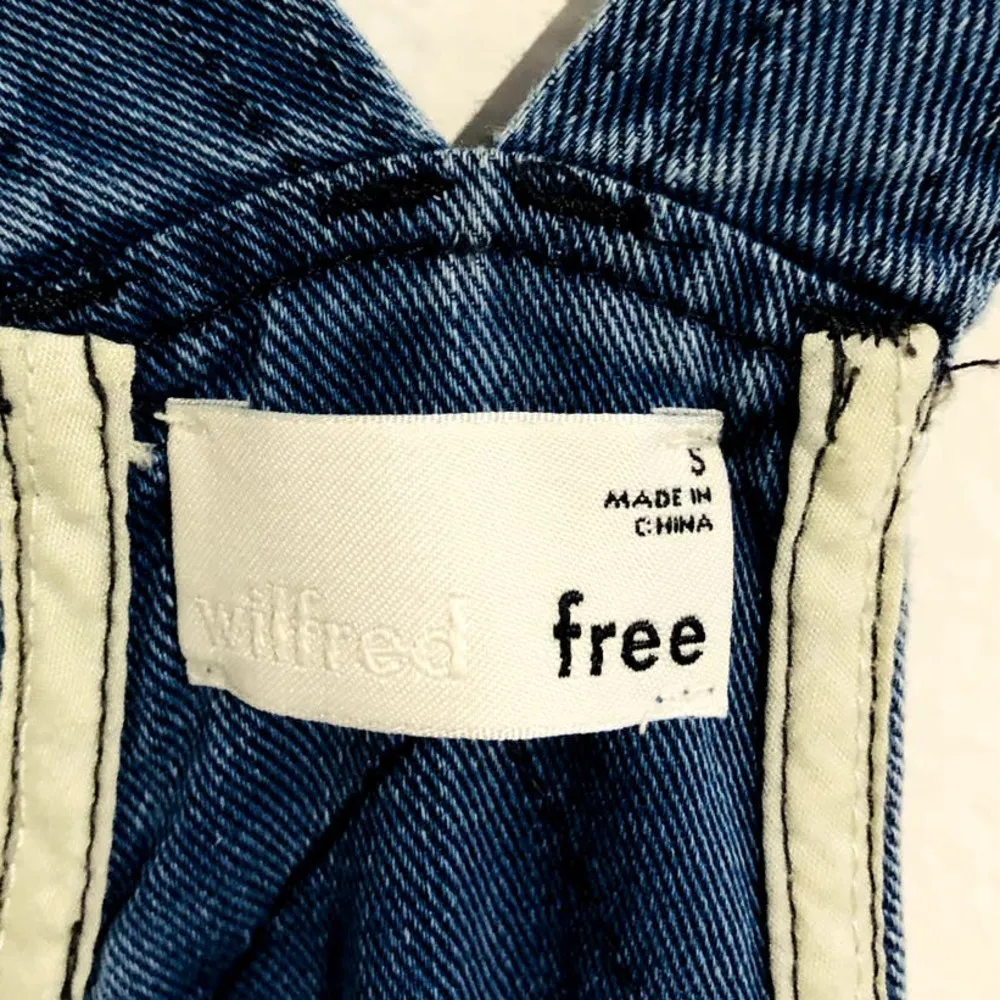 Aritzia Wilfred Free Valletta Overalls Cropped Jumpsuit Indigo Blue Small - Image 5