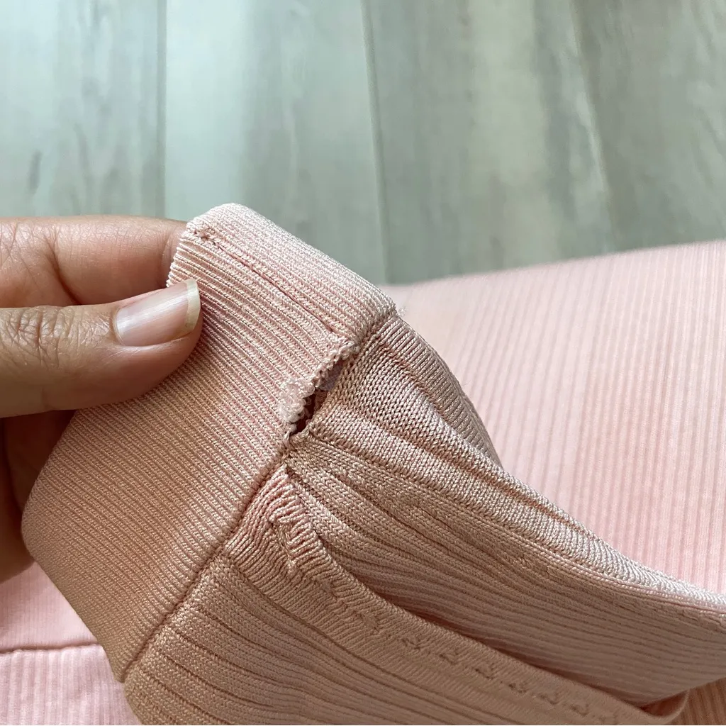 Jonathan Simkhai Skirt ribbed knit wrap midi womens Pink (small) bodycon party - Image 5