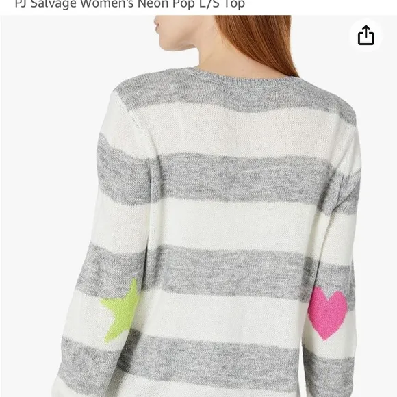 PJ Salvage Women's Neon Pop Size small Gray - Image 2