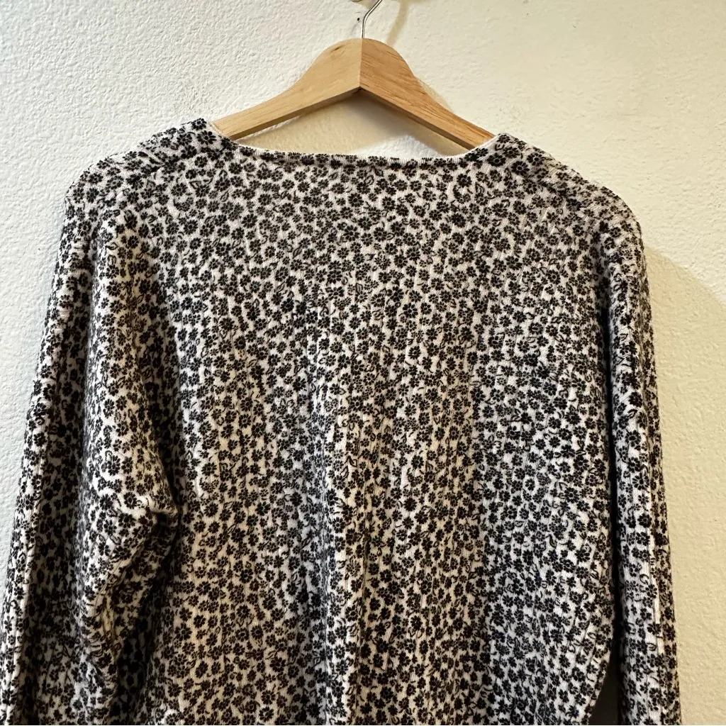 Madewell Women's Ditsy Cameron Ribbed Coziest Yarn Boxy Cardigan Sweater Size S - Image 7