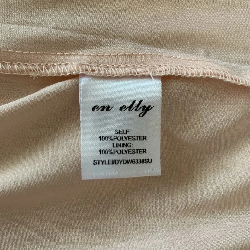 En Elly Anthropologie Pink Sequin MIDI Slip Dress New Medium Sleeveless V Neck - Image 14