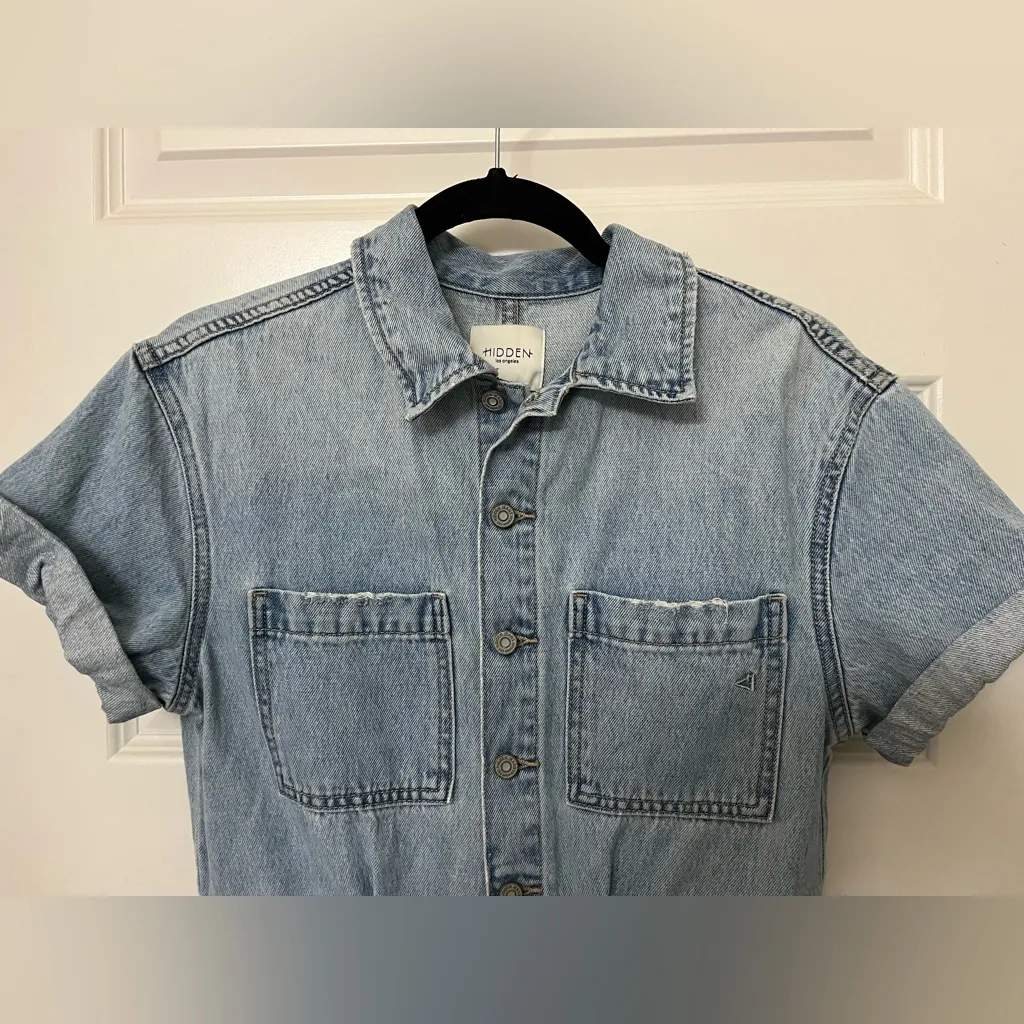 Hidden LA Dylan Denim Romper Size S Blue - Image 3