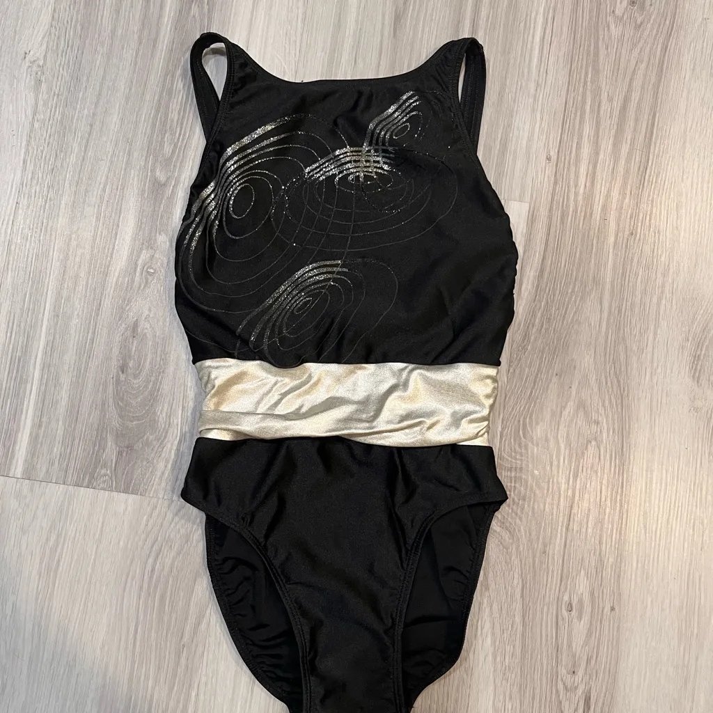 Vintage Christian Dior authentic ‎ Black and Silver Swirl Design Swimsuit - Image 8