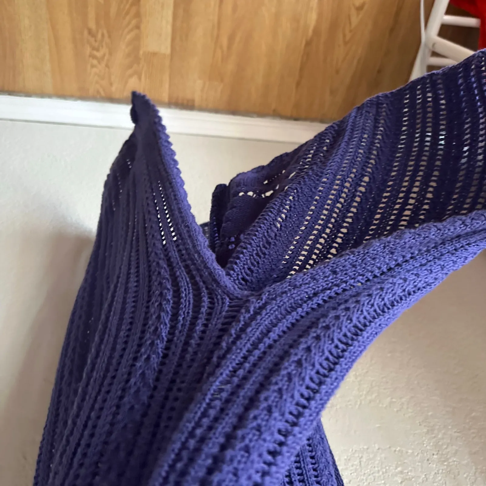 Free People Santorini Fauxchet Sweater Knit Dress Purple Size XL - Image 4