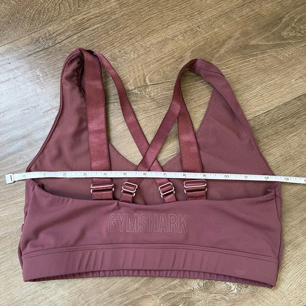 Gymshark Strappy Sports Bra Top Purple Adjustable Activewear ~ Size XS - Image 11