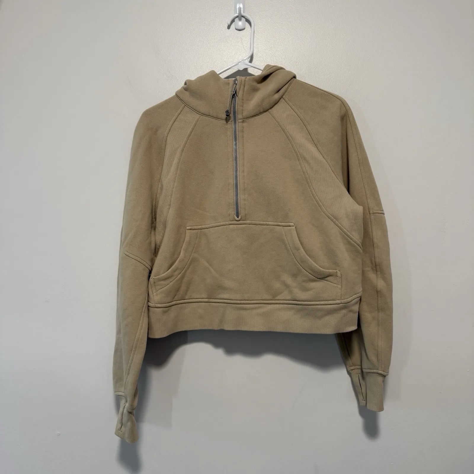 Lululemon Scuba Oversized 1/2 Zip Hoodie in Trench Beige Size XS/S - Image 3