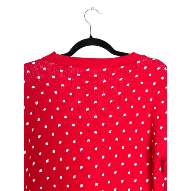 REMEL LONDON Womens Ugly Christmas Sweater L Red Reindeer Festive Party Holiday Size L - Image 2