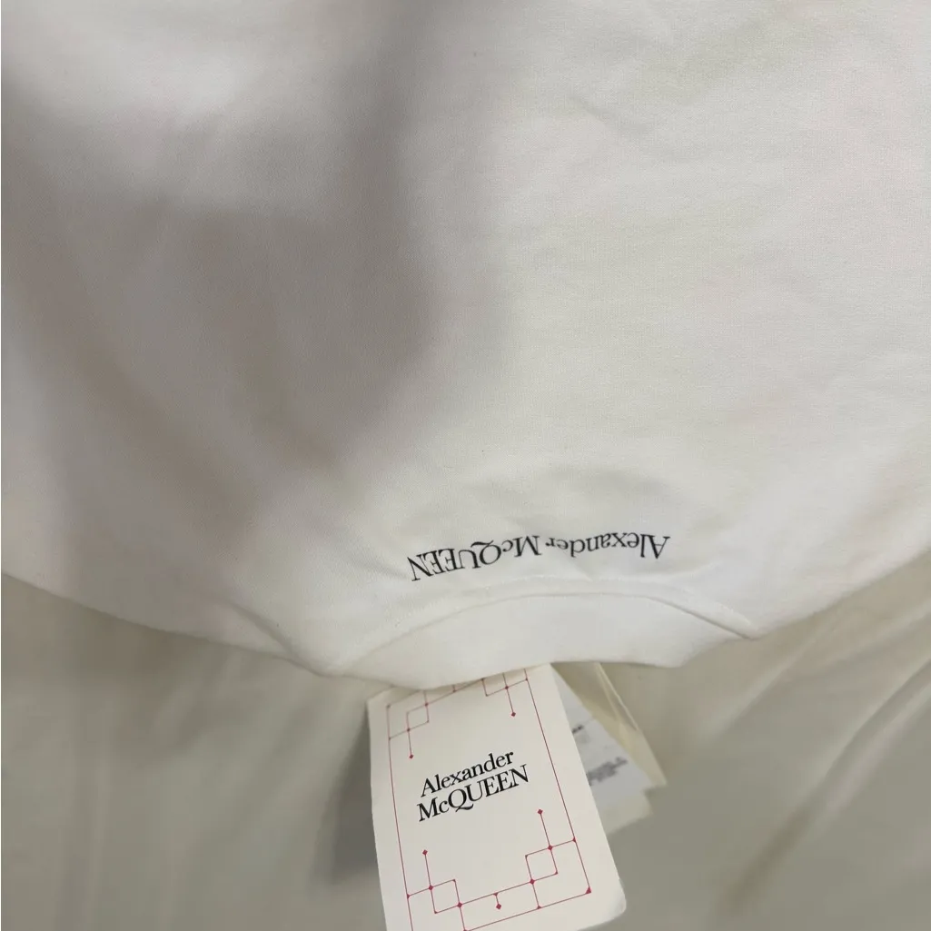 NWT authentic Alexander McQueen white bustier print sweatshirt size italy40 - Image 5