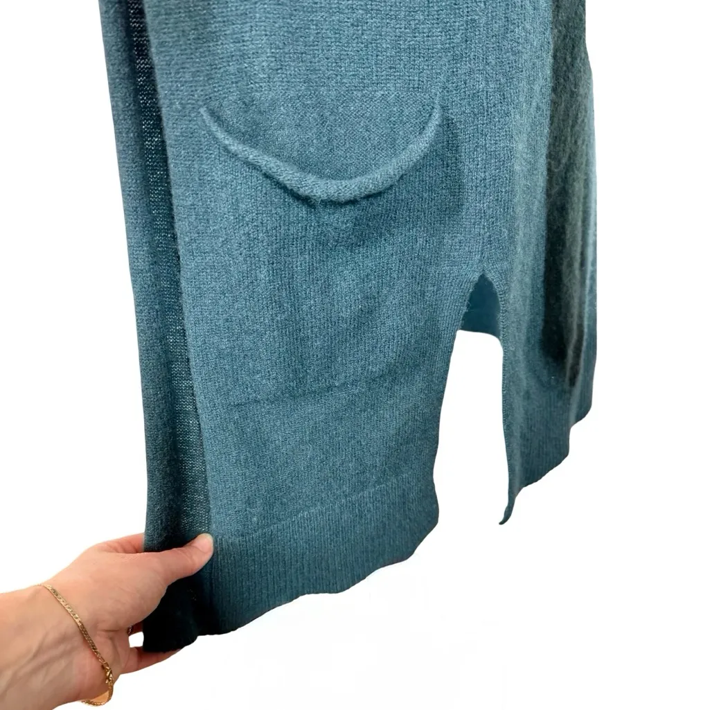 Cuyana Single-Origin 100% Cashmere Long Cardigan in Jade Green Sm/Md - Image 6