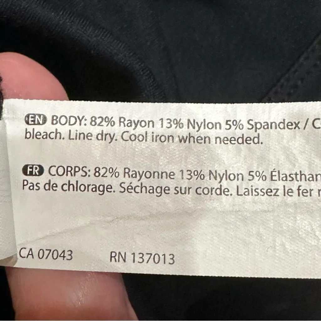 Balance Collection Black Wide Waistband Leggings Large - Image 9