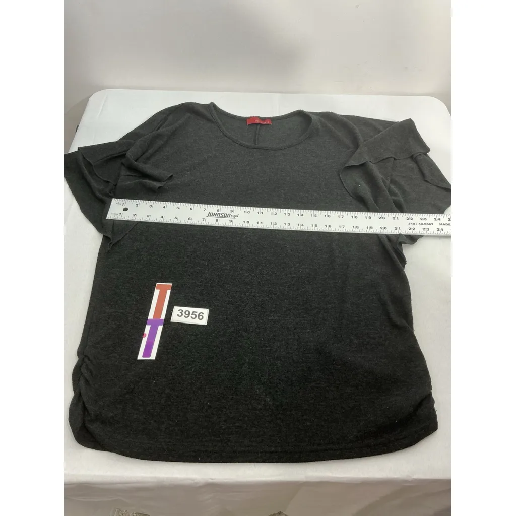 Womans Velvet Skye Sweater XLblack Flutter Sleeves Scoop Neck Rushed Pullover Black Size XL - Image 5