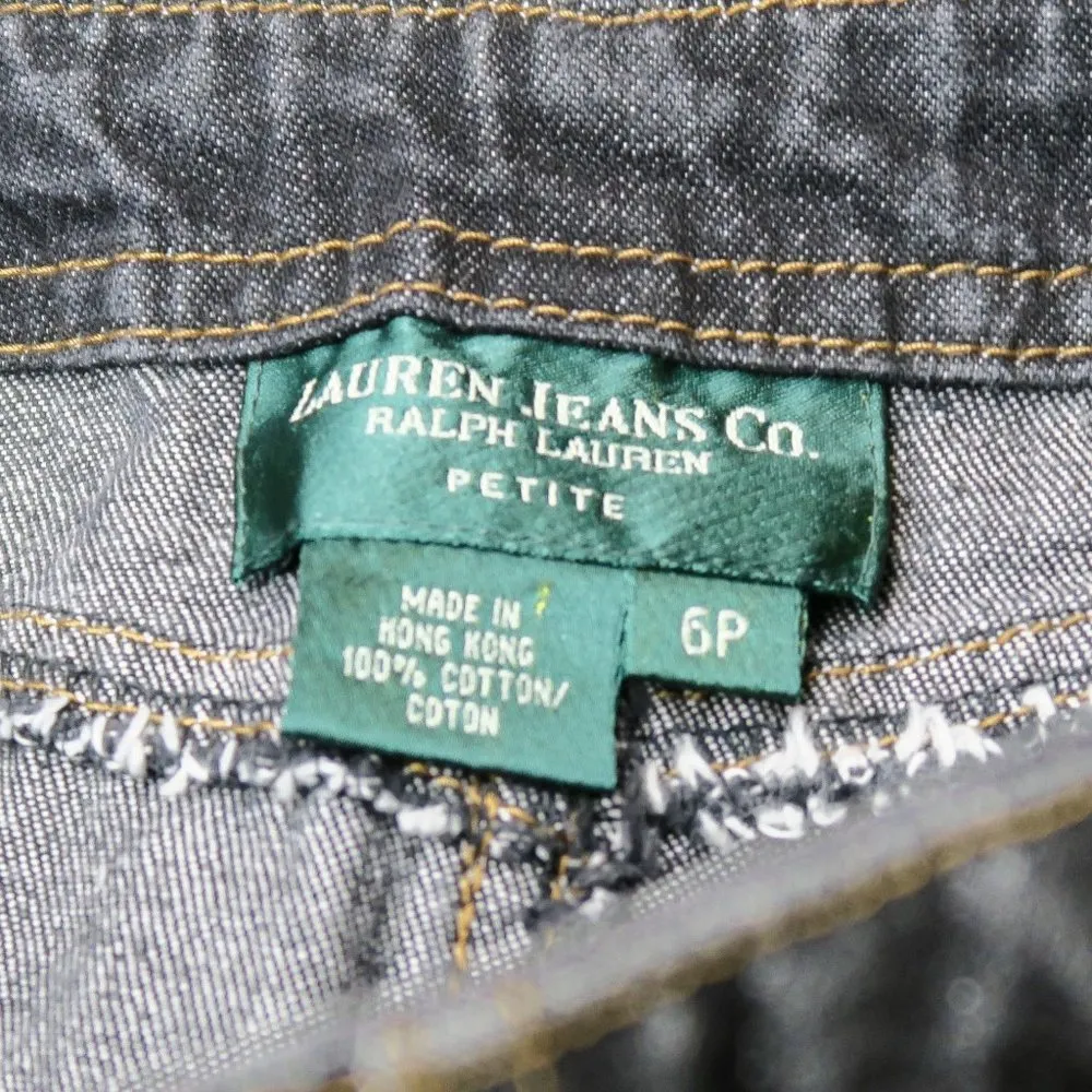 Lauren Jeans Co Black Denim Mini Skirt 6P - Image 4