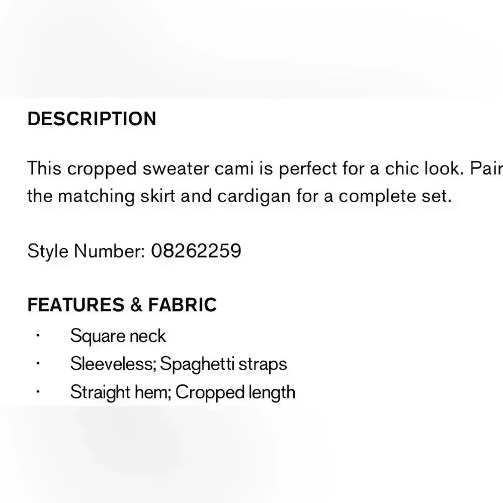 Express Cropped Square Neck Sweater Cami - Image 4
