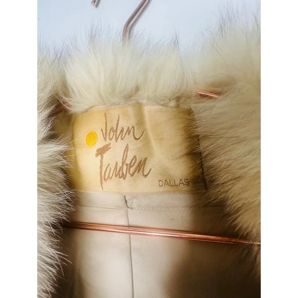 Vintage MINK White Fur Long Sleeve Front Pockets Coat Size Medium - Image 7