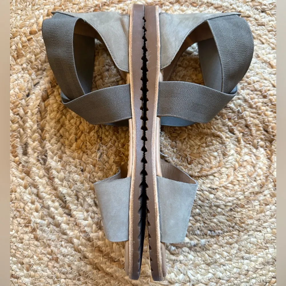 Sorel Ella Suede Sandals Flats Shoes NL3201-365 Womens Size 9.5 Green Boho - Image 2